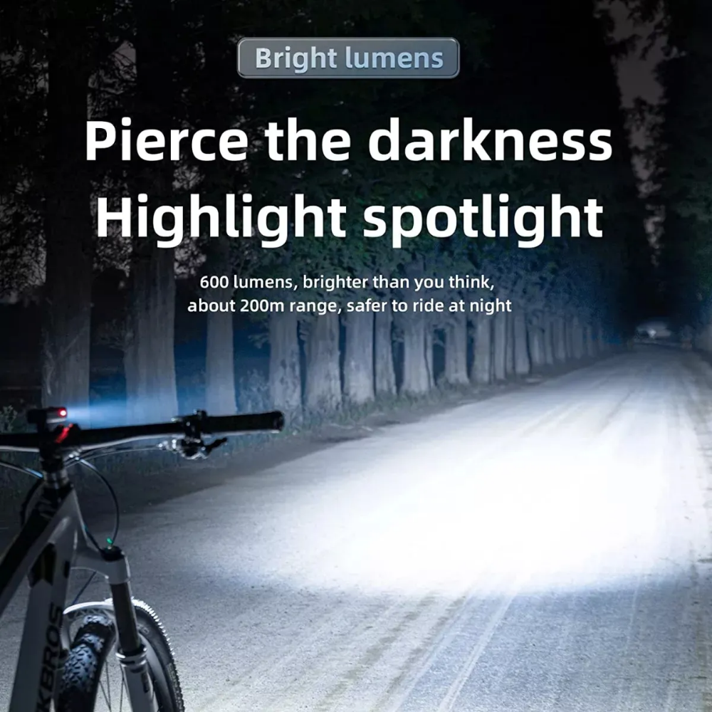 Luz Delantera De 600 Lumenes Rockbros Impermeable Mtb