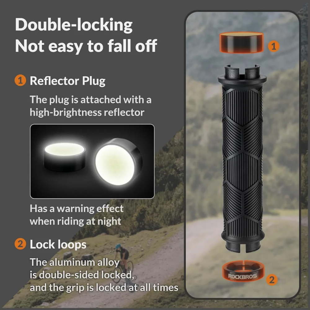 Puños Para Bicicleta De Montaña Con Reflejante Rockbros
