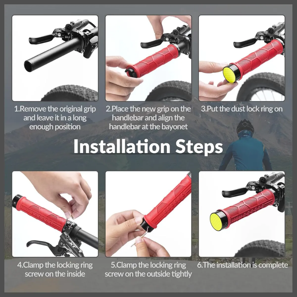 Puños Para Bicicleta De Montaña Con Reflejante Rockbros