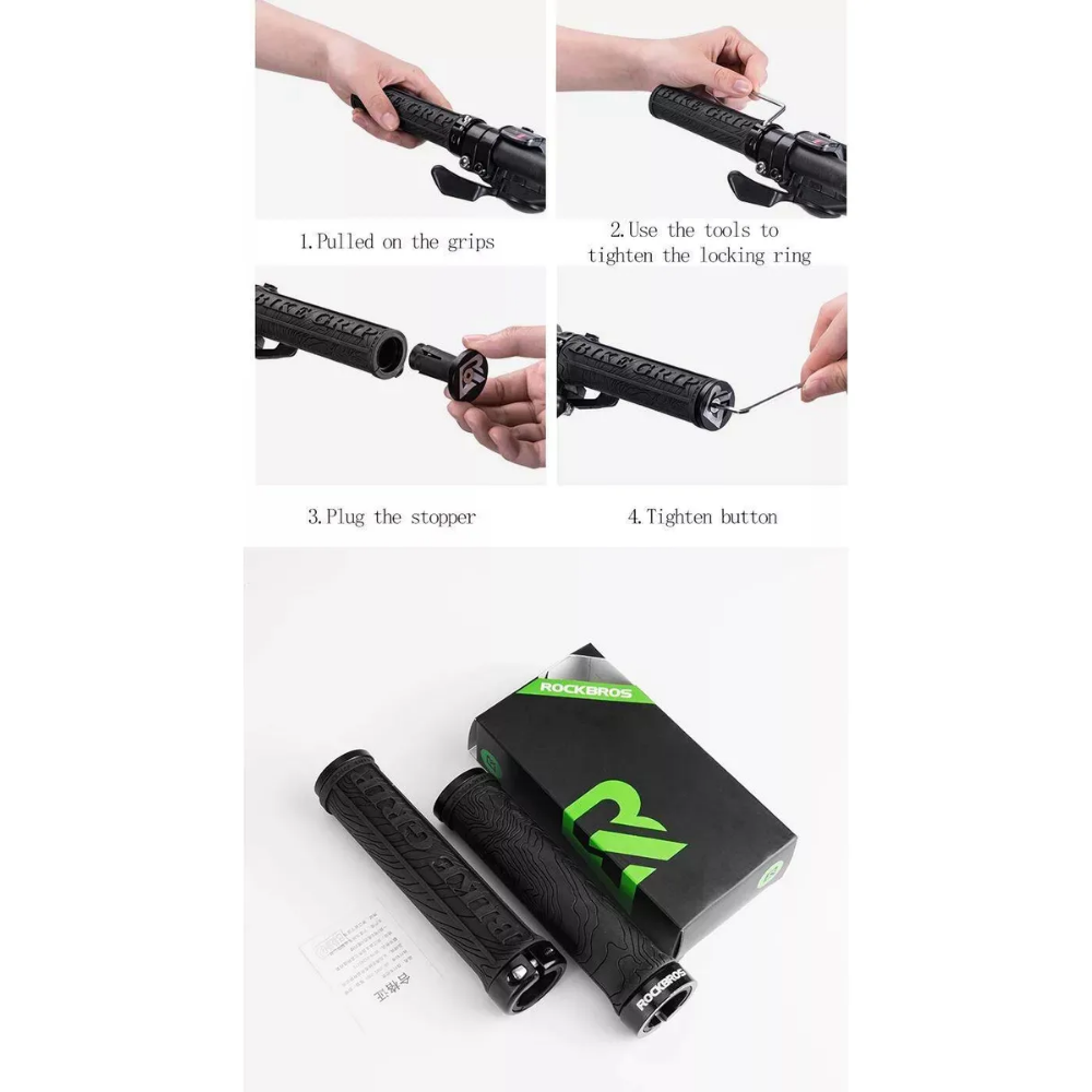 Puños Para Bicicleta De Montaña Rockbros Doble Bloqueo New