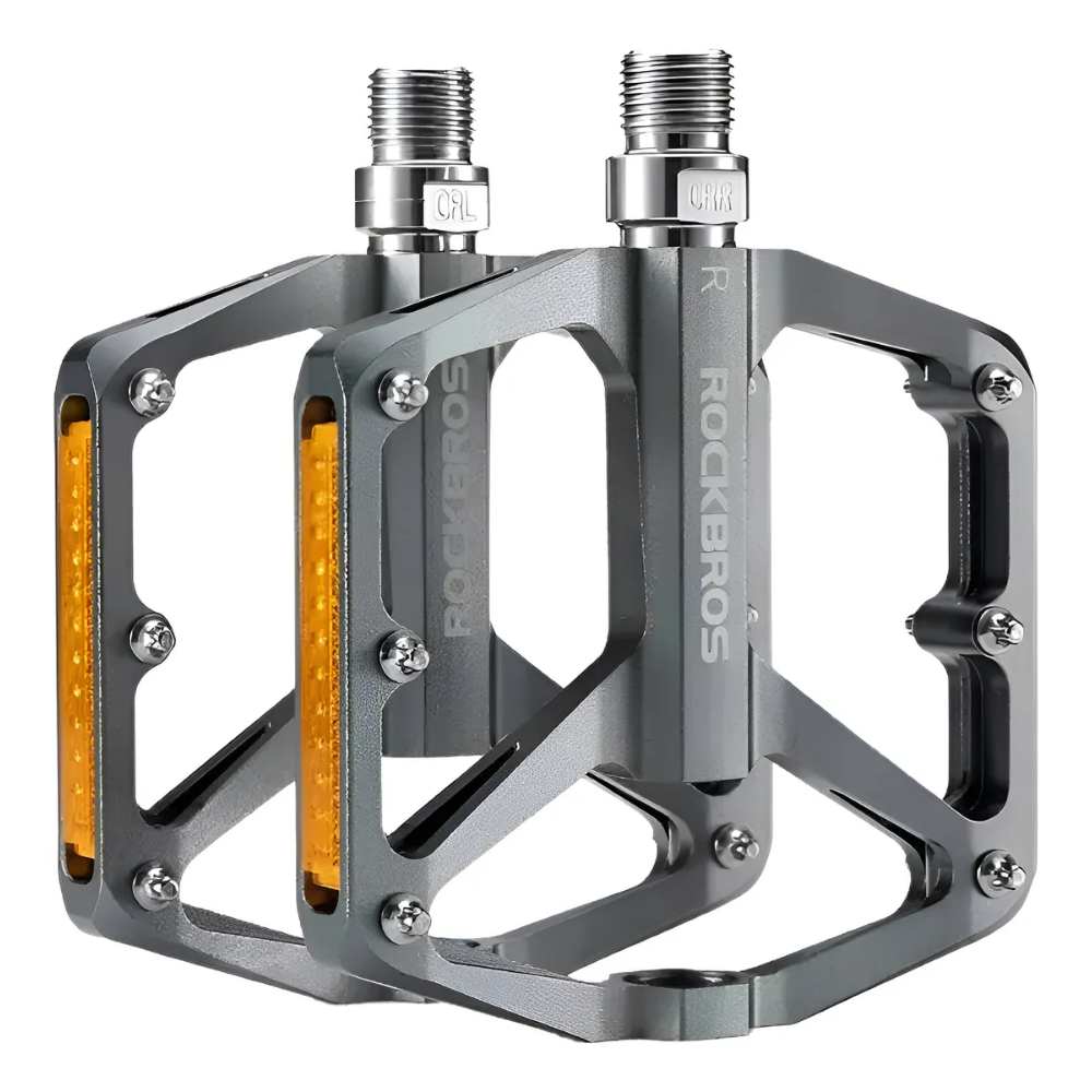 Pedales De Bicicleta Rockbros De Aluminio Mtb Con Reflejante