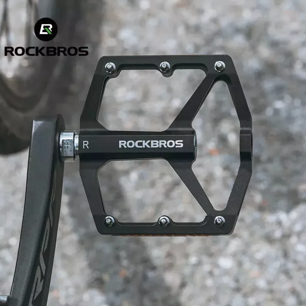 Pedales De Bicicleta Rockbros De Aluminio Mtb Con Reflejante