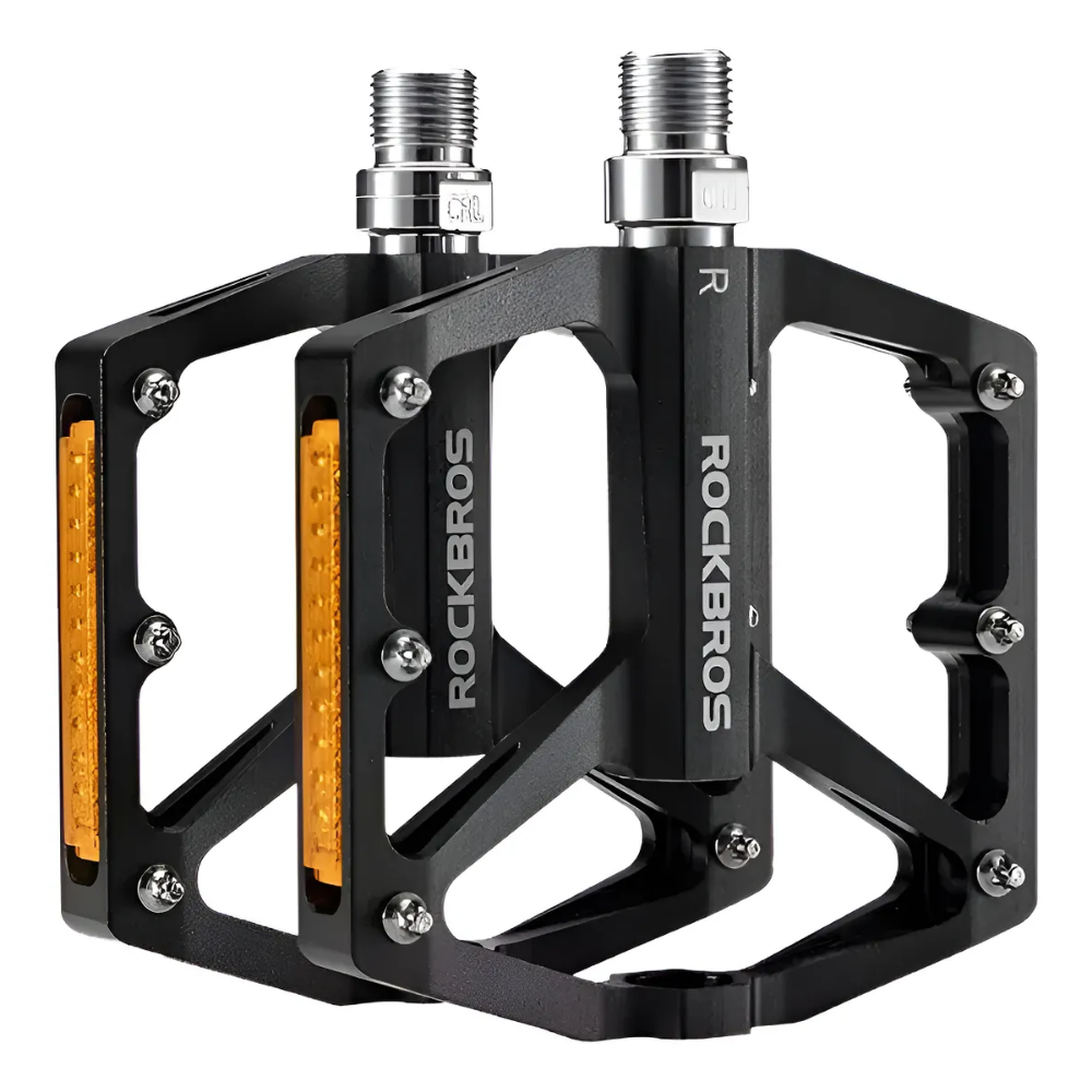 Pedales De Bicicleta Rockbros De Aluminio Mtb Con Reflejante