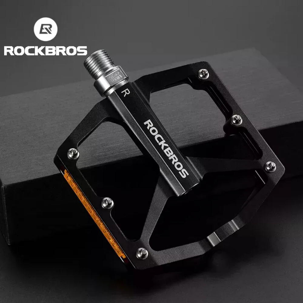 Pedales De Bicicleta Rockbros De Aluminio Mtb Con Reflejante
