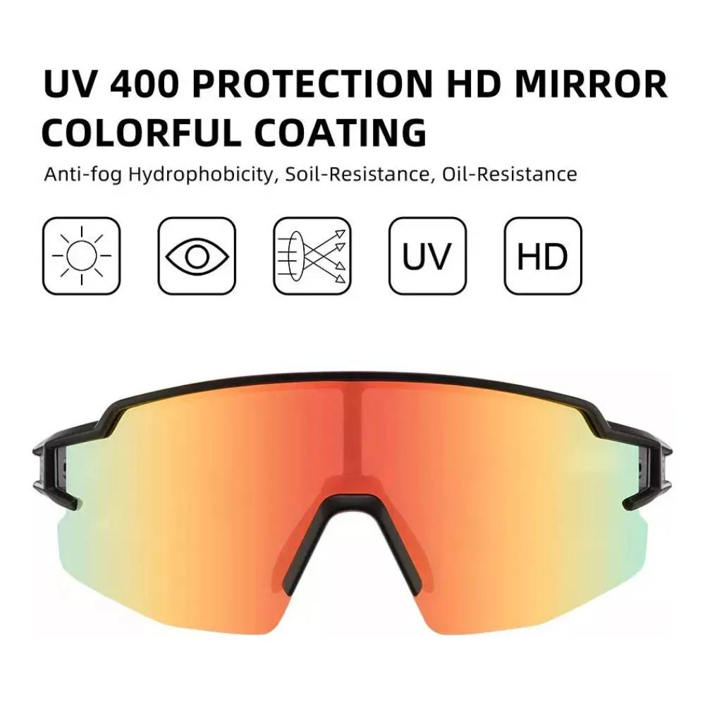 Lentes Polarizados Para Ciclismo Rockbros Lente Naranja Naranja Negro