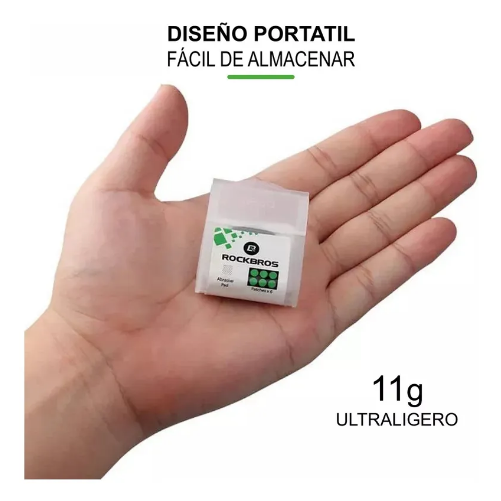 Kit De Parches Para Llanta De Bicicleta Rockbros Adheribles