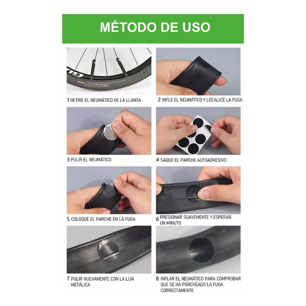 Kit De Parches Para Llanta De Bicicleta Rockbros Adheribles