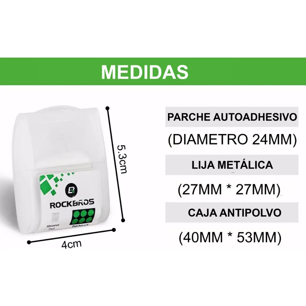 Kit De Parches Para Llanta De Bicicleta Rockbros Adheribles