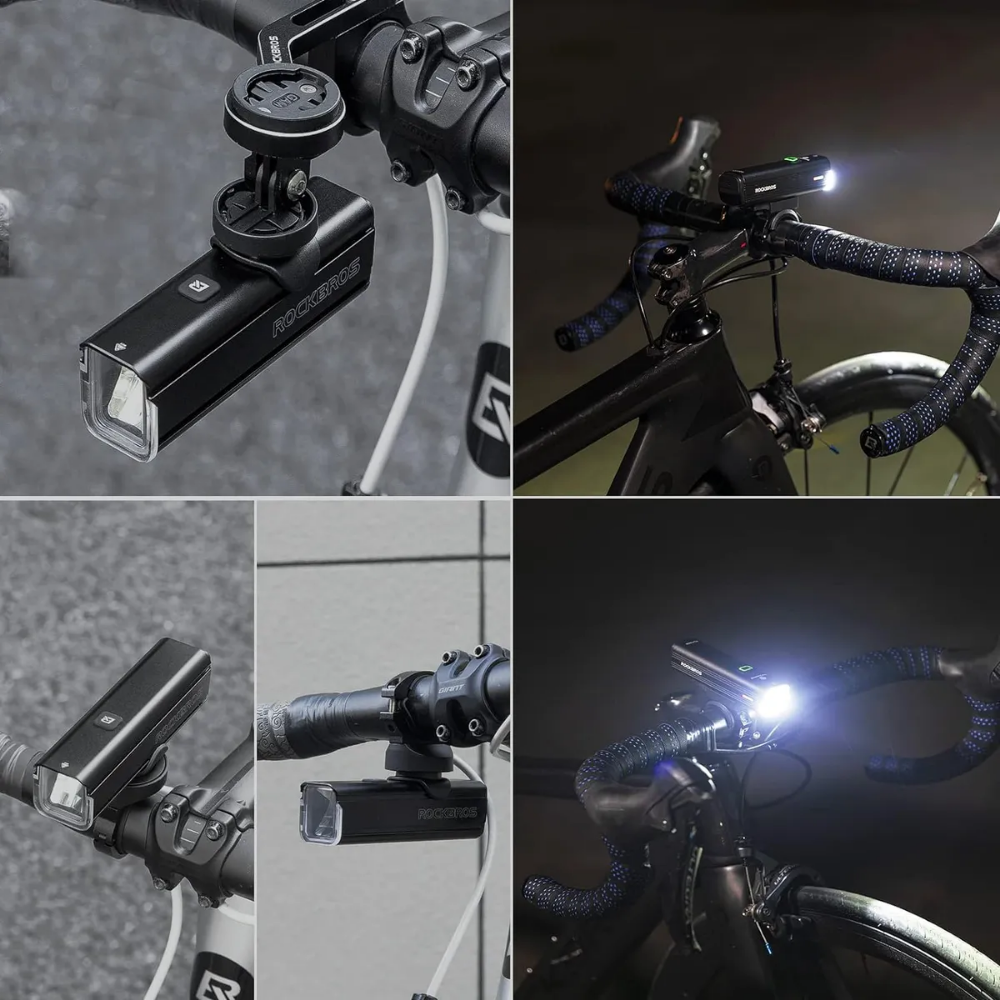 Luz Delantera De 1000 Lumenes Rockbros 5 Modos Negro