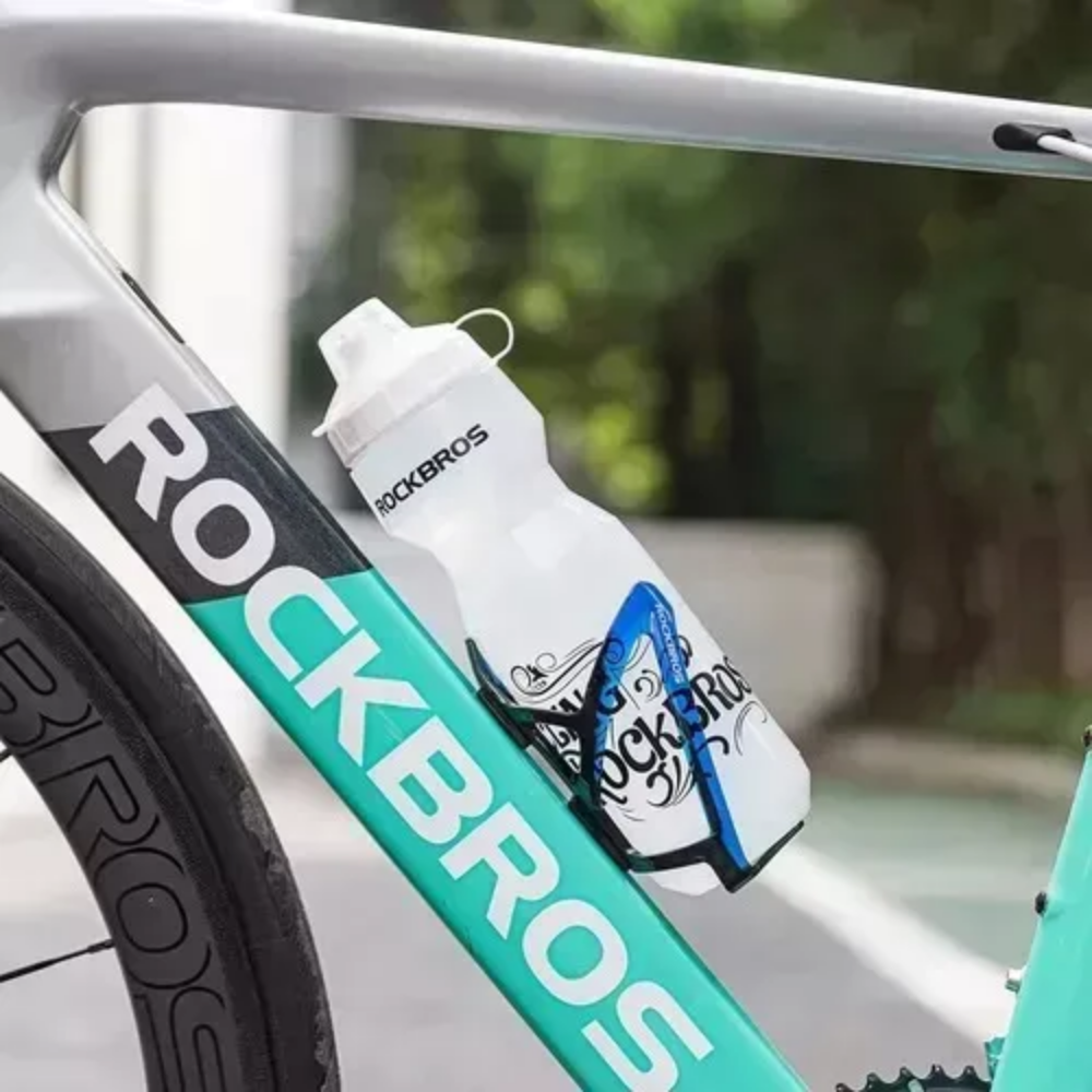 Porta Botella Agua Anforas Para Bicicletas Rockbros Resiste Azul