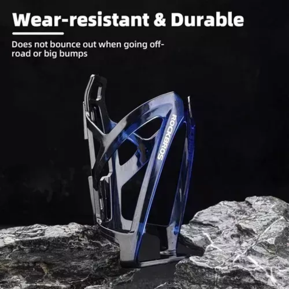 Porta Botella Agua Anforas Para Bicicletas Rockbros Resiste Azul