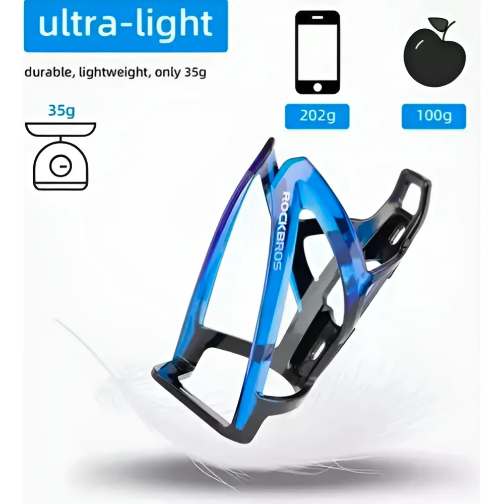 Porta Botella Agua Anforas Para Bicicletas Rockbros Resiste Azul