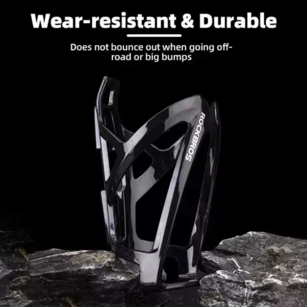 Porta Botella Agua Anforas Para Bicicletas Rockbros Resiste Negro