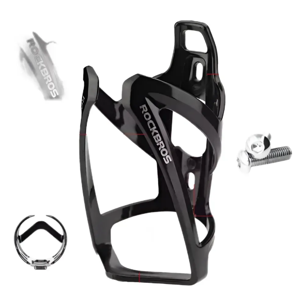 Porta Botella Agua Anforas Para Bicicletas Rockbros Resiste Negro