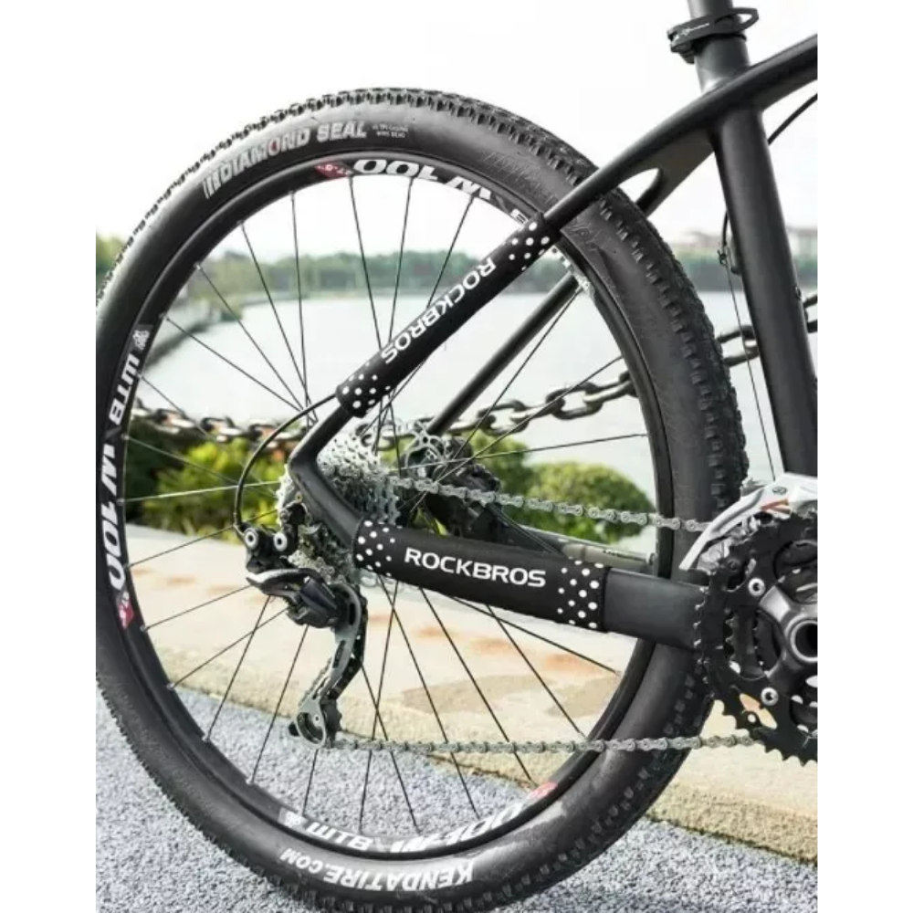 Protector Cubre Cadena De Cuadro De Bicicleta Rockbros Par Negro