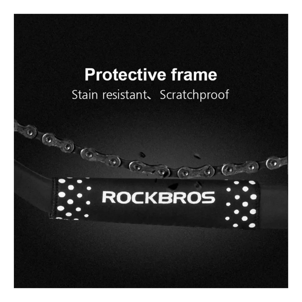 Protector Cubre Cadena De Cuadro De Bicicleta Rockbros Par Negro