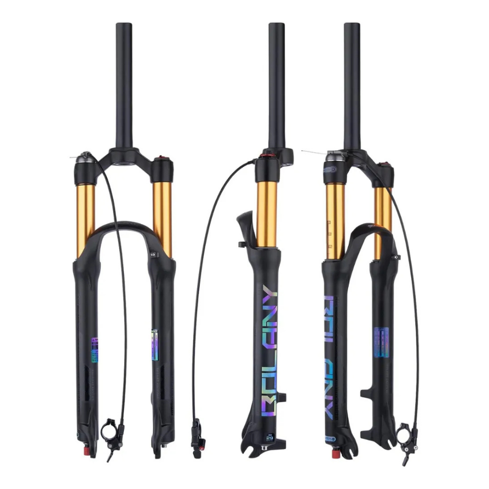 Bolany Horquilla De Aire Dorada Rodado 26 Recto 120mm Mando Dorado