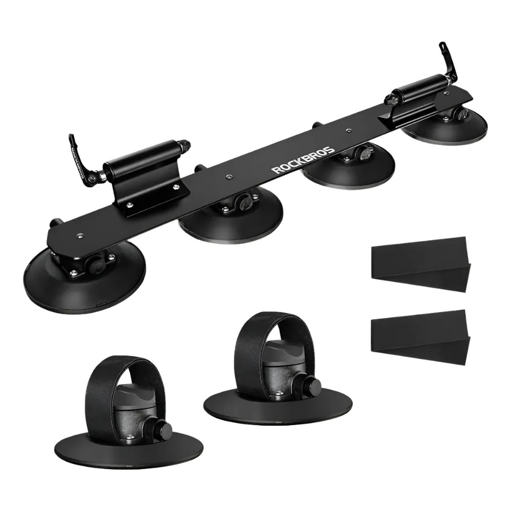 Portabicicletas De Techo Rockbros Con Ventosas Para 2 Bicis