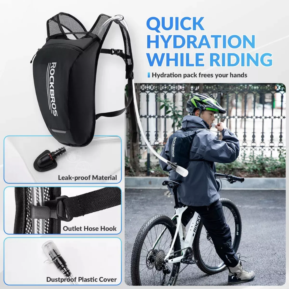 Mochila De Hidratación De Ciclismo 2 Litros Rockbros Ligera